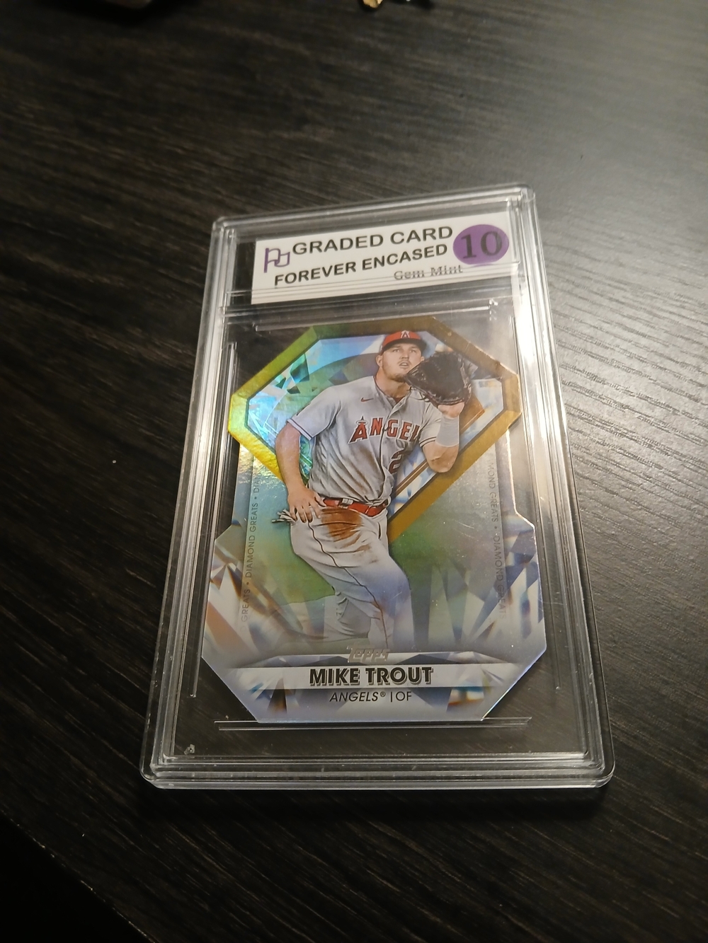 Topps Mike Trout Gold Die Cut All Time Greats Gem Mint 10 Encased